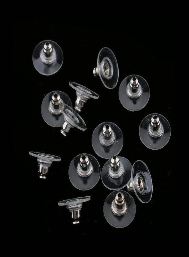 Excellentcrafts Earrings Back Stopper Earnuts Stud Silver, Pack of 25Pcs - Image 4